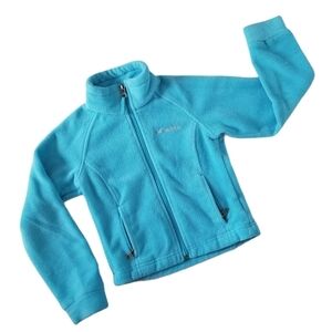 Columbia Teal Full Zip Fleece Girls Jacket.